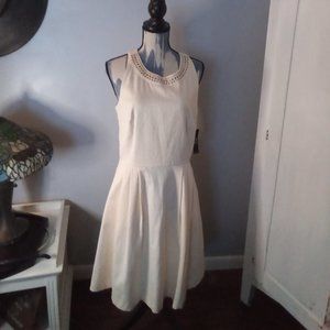 New York & Company Cream dress